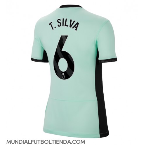 Camiseta Chelsea Thiago Silva #6 Tercera Equipación Replica 2023-24 para mujer mangas cortas